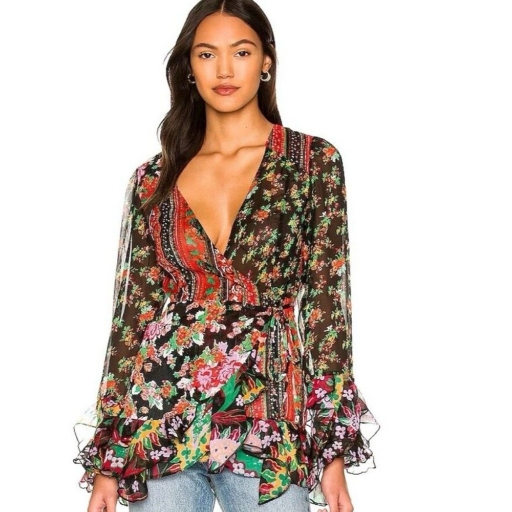 Free People Magic Hour Wrap Blouse